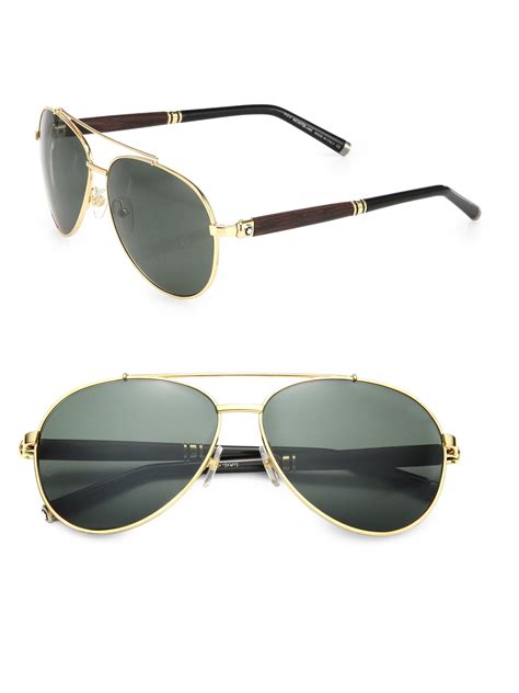 62mm aviator sunglasses for men.